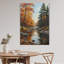 Tableau mural en verre trempé Paysage de rivière d'automne-672257830