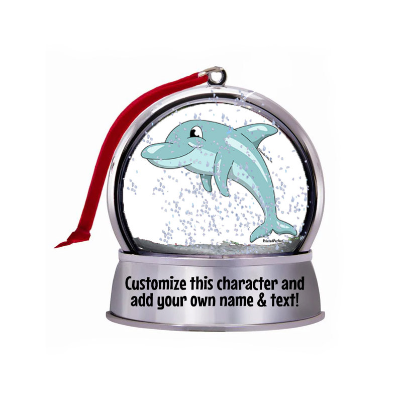 Magnet de globe de neige personnalisé Dolphin Folks - grand cadeau!, Oui