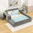 Wakeeny Velvet Upholstered Platform Bed with Bedside Desk-886844474-886844475