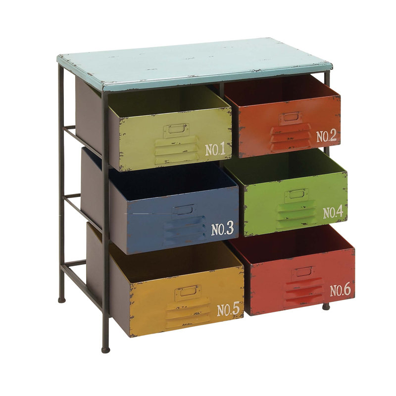 Commode d'appoint 6 tiroirs Moniz