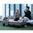 54 Inch Propane Fire Pit Table, Outdoor Gas Heater With Cover, 50000Btu, Contemporary Design, Walnut Wood Finish, Simple Installation Pit, 50000Btu Rain Cover Included, Stainless Steel Burner,