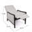 Mid-Century Modern Fabric Recliner - Push Back, Thick Seat Cushion, Wooden Legs-854378759