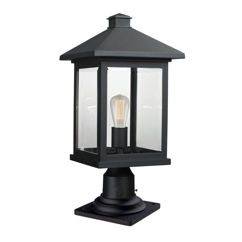 Luminaire sur mât câblé à 1 lumière H 20,25 po Lovette