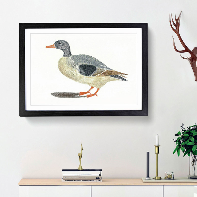 Duck by Johan Teyler - Framed Print, 36cm H x 48cm W x 2cm D, Black Framed