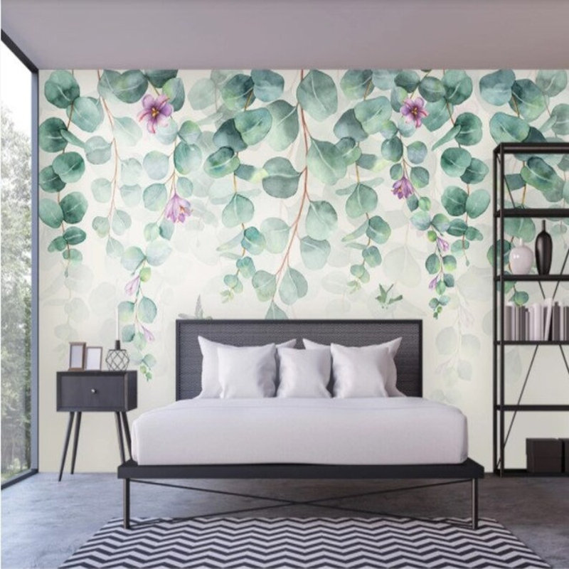 Murale eucalyptus sérénité, L 96 po x l 108 po