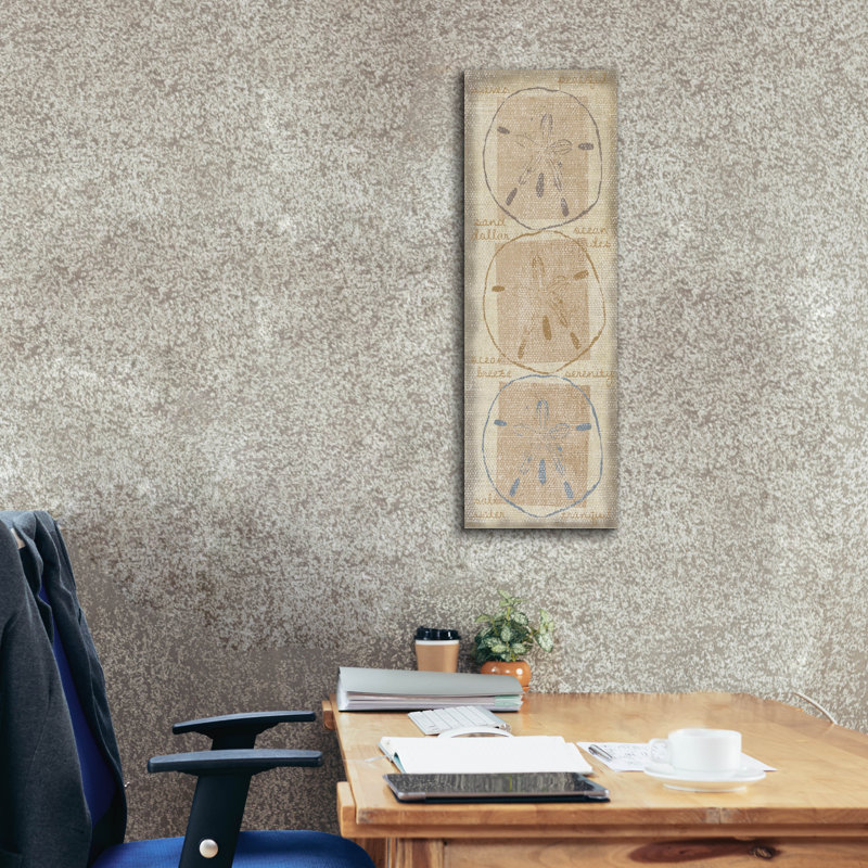 'Sand Dollar' by Erin Clark Canvas Wall Art, 12" x 36"