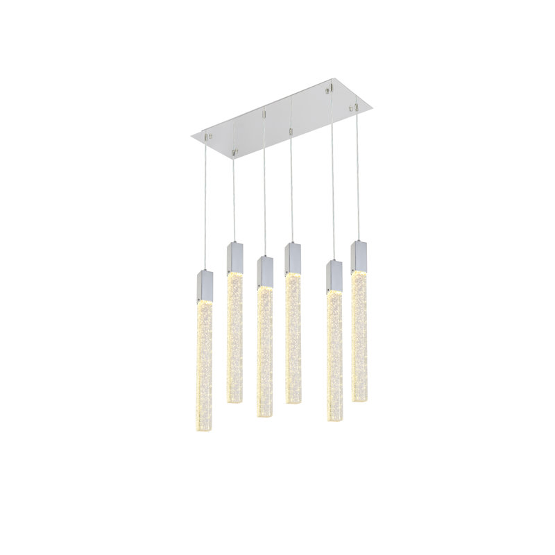 Aliha 6 - Light Kitchen Island Pendant, Chrome