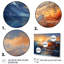 «Blue and Orange Sunrise Waves II» - art mural vagues côtières-1186592783-1186592782