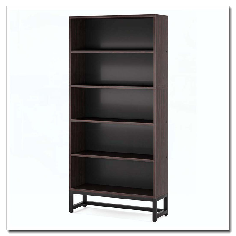 Organisateur de bibliothèque 70,87 "à 5 niveaux en bois de santal pour salon, bureau
