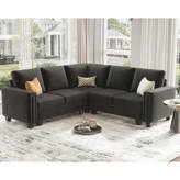 Mercer41 Skerl 6 - Piece Velvet Sectional | Wayfair