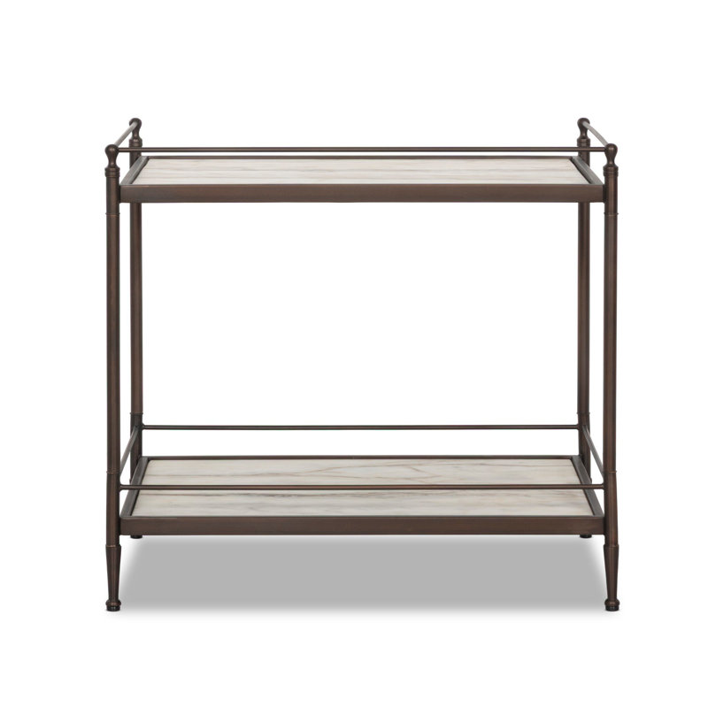 Eisen Nightstand-Striated Marble