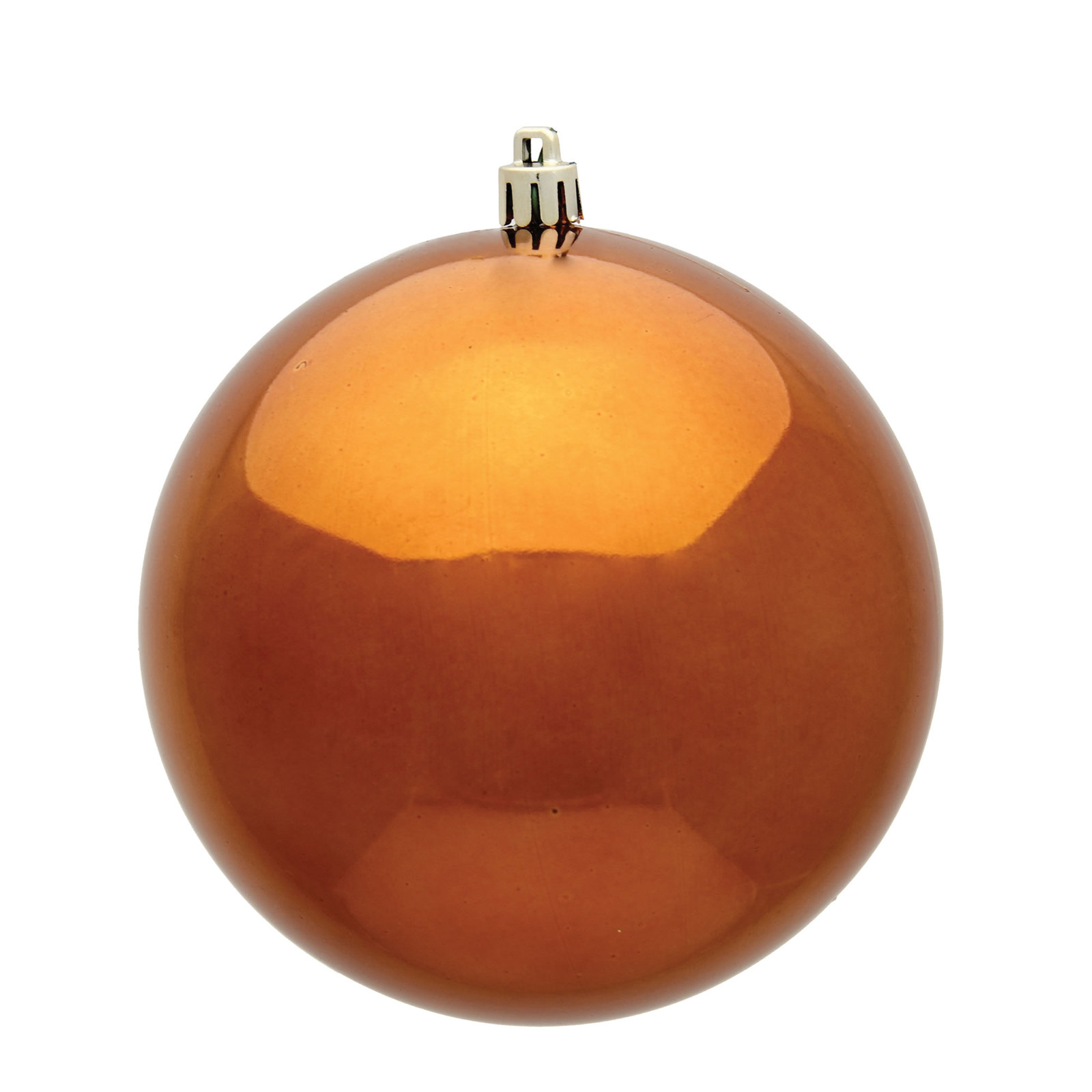 Holiday Décor Ball Ornament, Copper Shiny, 3" H x 3" W x 3" D