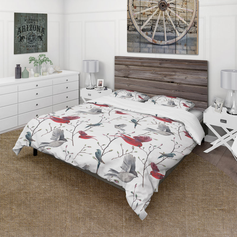 Ensemble de housse de couette campagne, Housse simple + 1 taie décorative