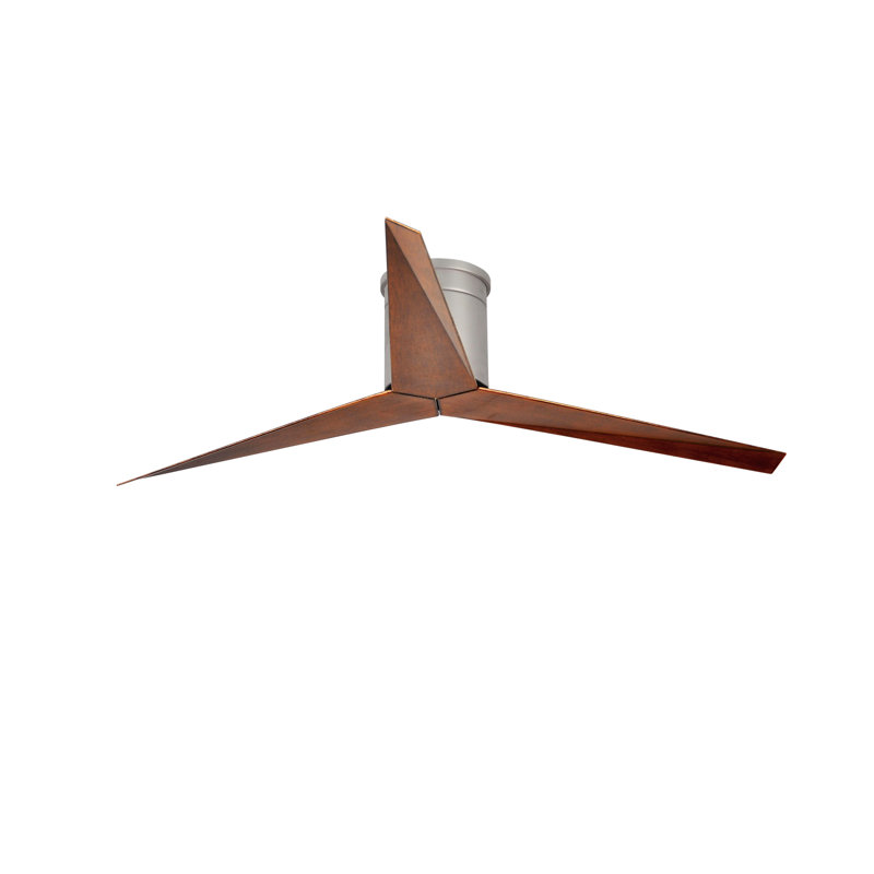 Eliza Ceiling Fan, Brushed Nickel, Walnut Tone