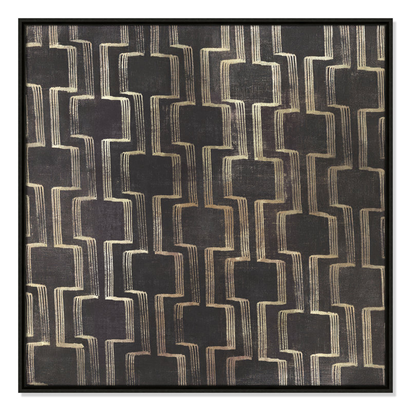 Collection Symphony «Symphony In Motion I - Square Version» par Emma Peal, H 31,5 po x l 31,5 po, Cadre flottant espresso