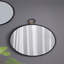 Miroir mural 24 po x 27 po avec cadre noir, miroir décoratif minimaliste contemporain pour le salon, le vestibule, le vestibule, la chambre à coucher