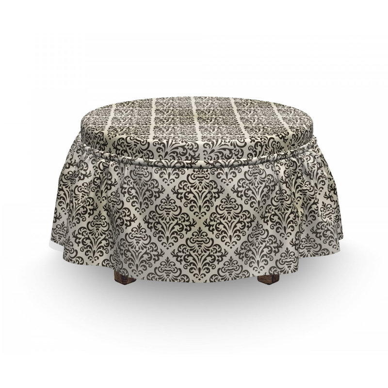 Housse pour repose-pieds floral