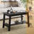 Modern Farmhouse Coffee Table with Storage Shelf, 2-Tier Living Room Table Rectangular Center Table, Home Office Industrial Cocktail Tables-1636594479