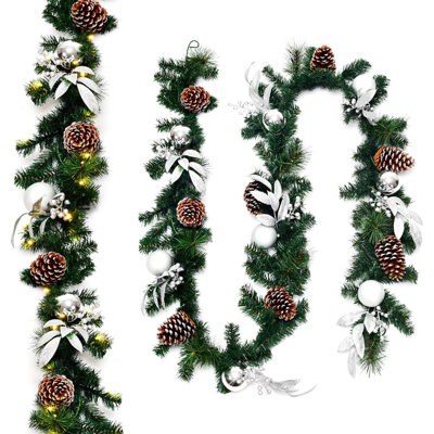 270cm Lighted Faux Garland with Lights