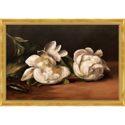 "Branche de pivoines blanches avec sécateurs" par Édouard Manet, impression sur toile
