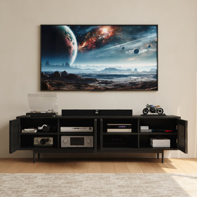 Aeolus Mid-Century Modern TV Stand, Pre-Assembly