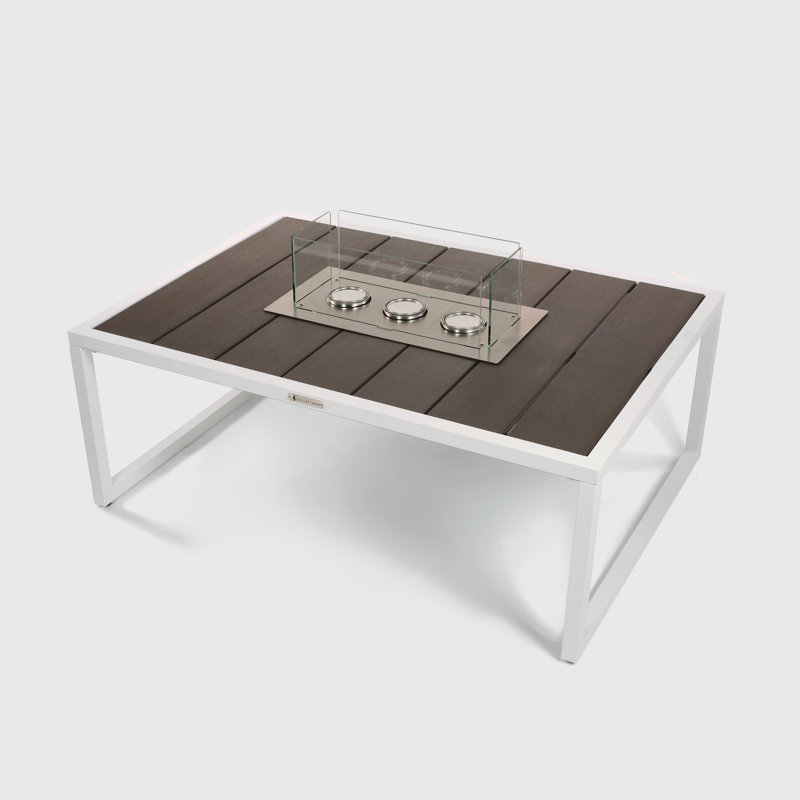 Foyer de table en acier Nero, Gris / blanc