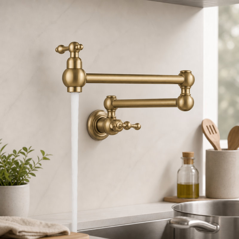 NOVEL Kitchen Faucet, Brushed Gold, 1.8