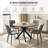 43.4 Inch Round Dining Table Set For 4, Mid Century Modern Small Coffee Set For Dining Room Kitchen Apartment-539503435-539503432