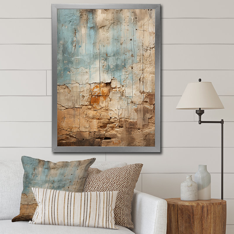 Jacorius " Hebrew Western Wall Collage I ", 40" H x 30" W x 1.5" D, Silver Picture Framed