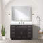 Ensemble de meuble-lavabo simple avec plateau en marbre de culture et robinet