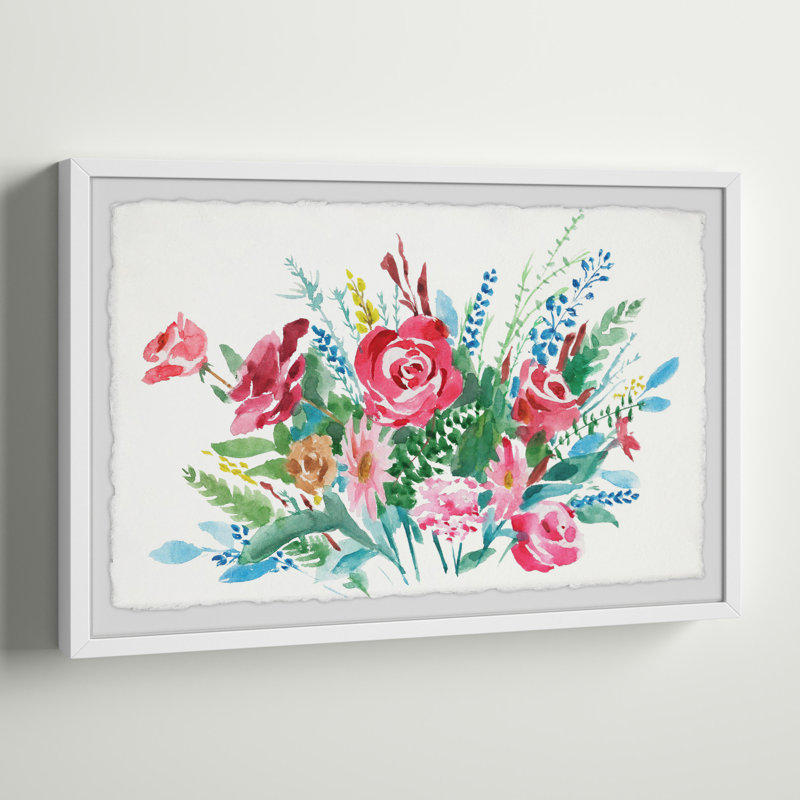 «Festive Flowers», reproduction encadrée, H 8 po x l 12 po x P 1,5 po
