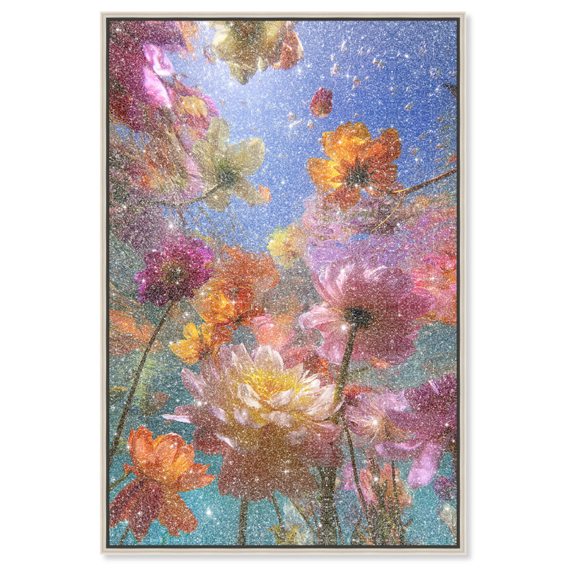 Liquid Bloom II Floral & Botanical Canvas Print by Oliver Gal, Black Frame, 10 x 15, 10"H x 15"W, Gallery Wrapped