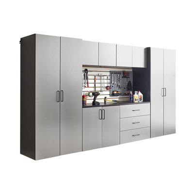 128 In. W X 79 In. H X 20 In. D Garage Cabinet Set A (7-Piece)