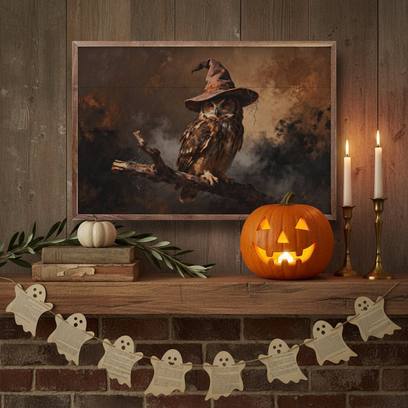 Witch Owl, H 16 po x l 24 po