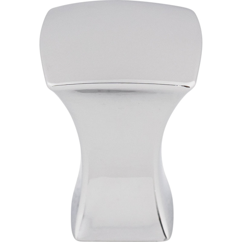 Glacier 3/4" Length Square Knob, 3/4" Length, Polished Chrome