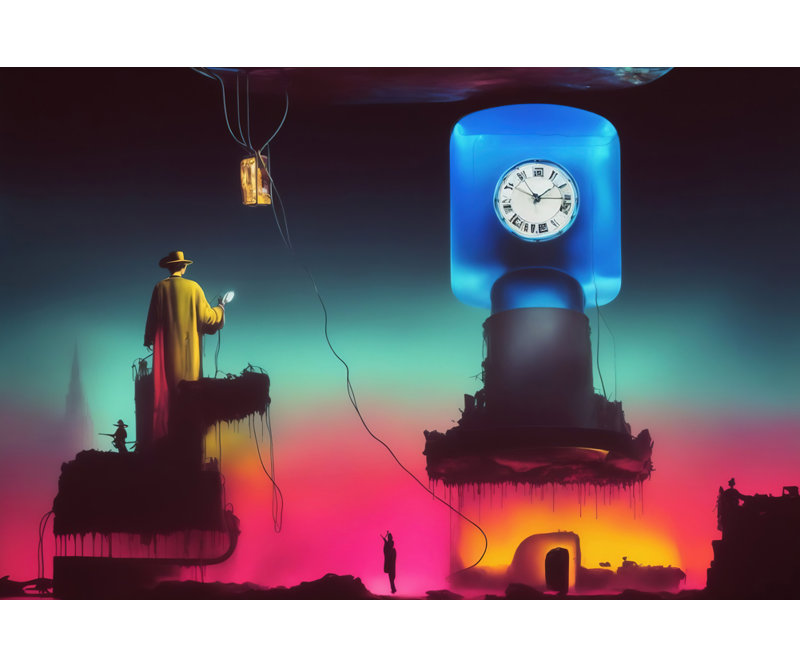 «Persistance of Memory Reimagined 13» par Stephen Chambers, impression sur toile tendue, L 36 po x H 32 po