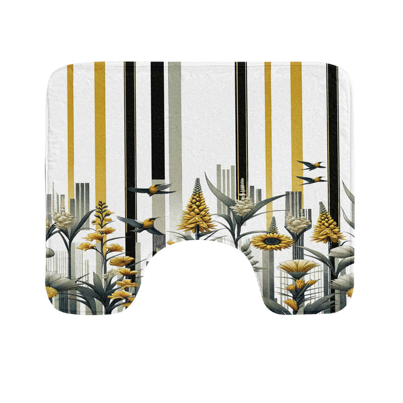 Tapis de salle de bain floral U