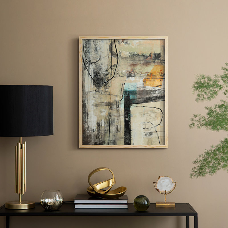 Persistance I, reproduction encadrée - bois massif, H 11 po x l 9 po, Naturel