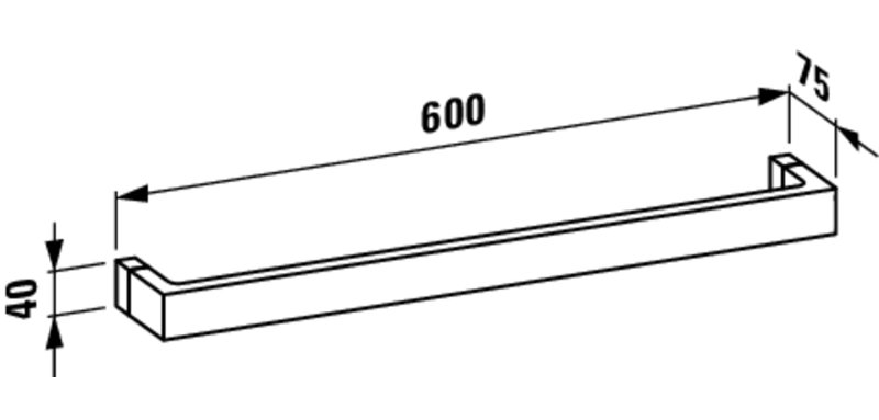 Kartell Towel Bar, Crystal Transparent