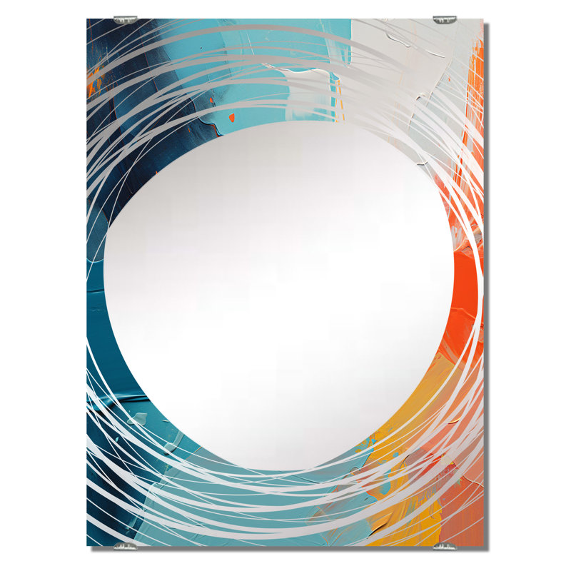 Crisinda - miroir mural peinture abstraite, 32 po x 24 po