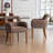 Upholstered Dining Accent Chair With Armrest-1772763931