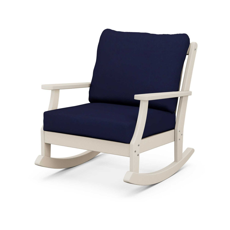 Braxton Deep Seating Rocking Chair, Slate Gray, Spa