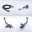 Robinet de baignoire autoportant classique avec douche à main en noir mat-63295275