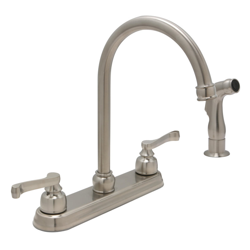 Huntington Brass Sienna Kitchen Faucet with Side Spray, Satin Nickel