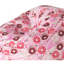 Fauteuil à billes arrondi 3 pieds Puff-Puff, imprimé beignet rose