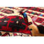 Tapis unique en laine noué à la main crème de 3 pi 5 po x 6 pi 8 po Teimani