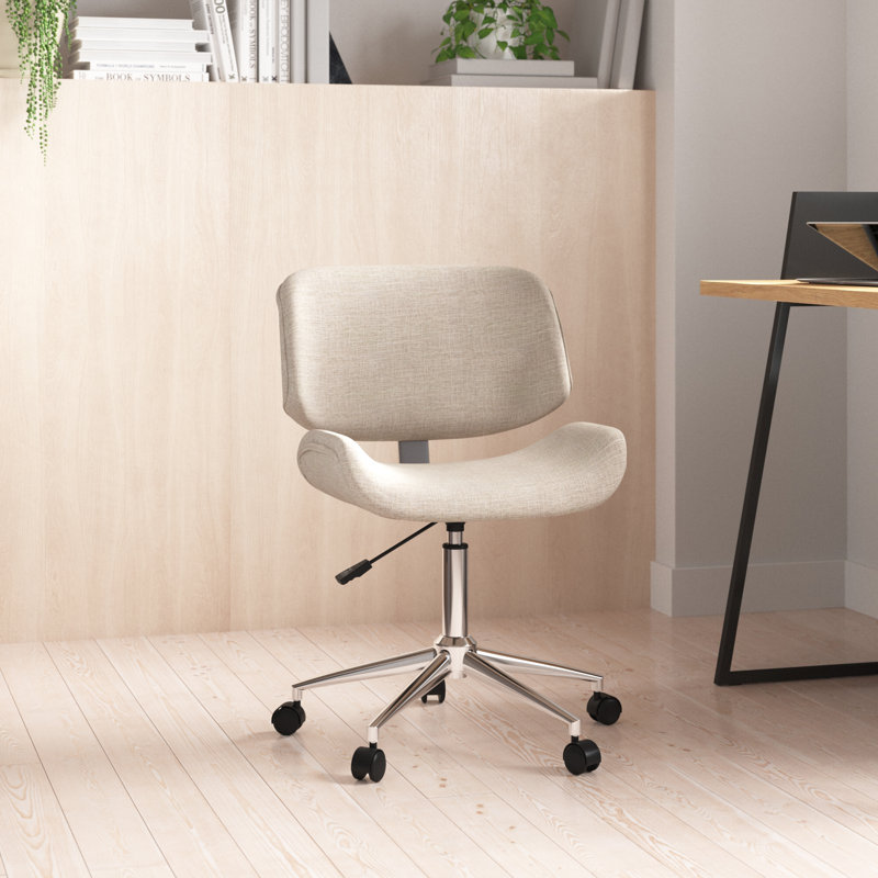 Chaise de bureau Amaka, Crème