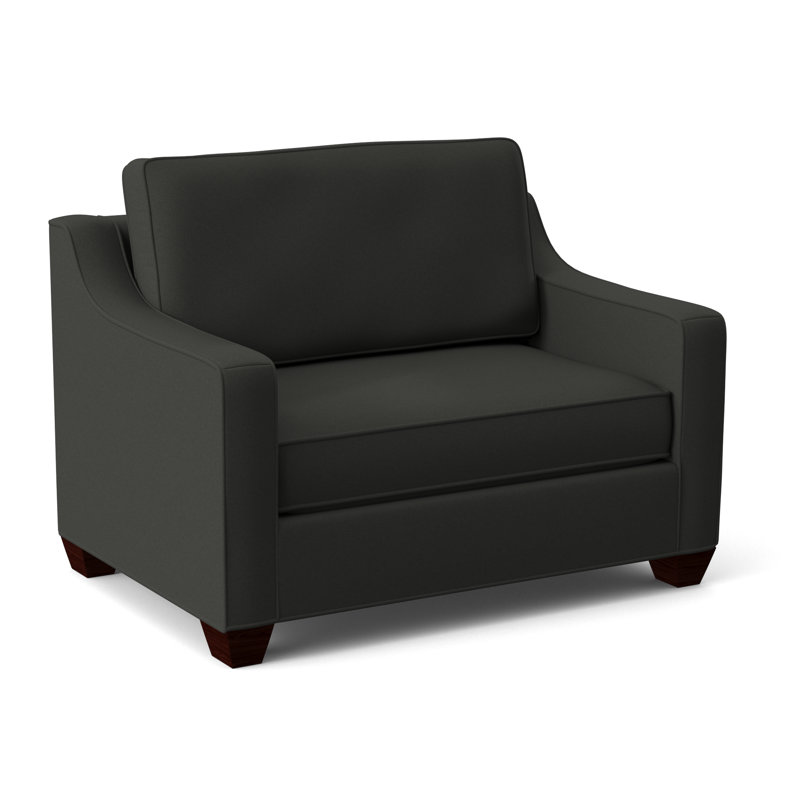 Clark Convertible Chair, Empire Mahogany, Dorset Charcoal