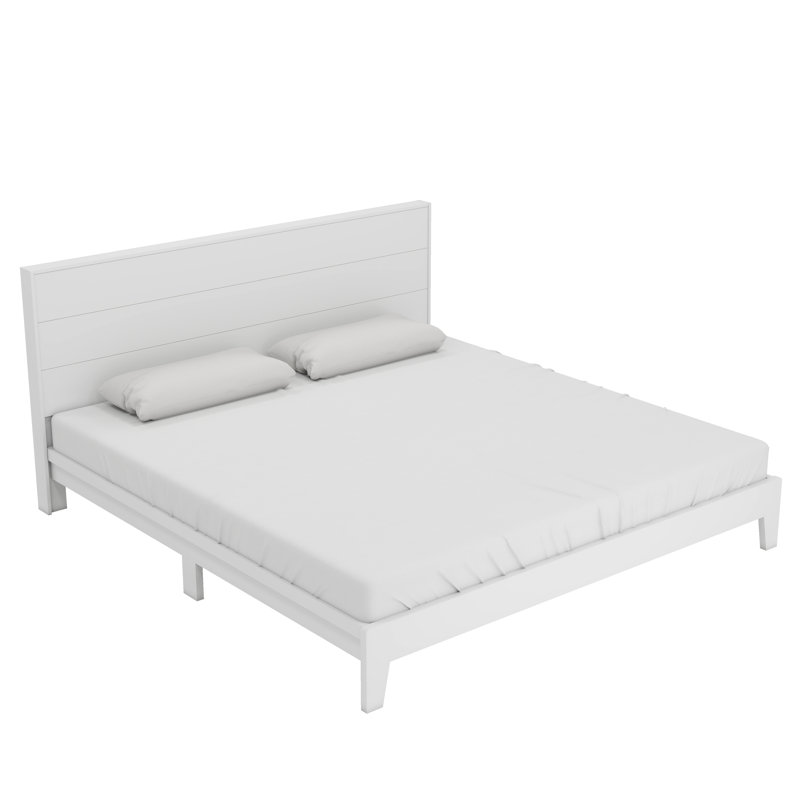 Hodson 3 Piece Modern Coordinated Bedroom Set, King, White