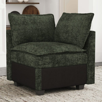 Fauteuil d'angle sans accoudoirs en Lille Chenille